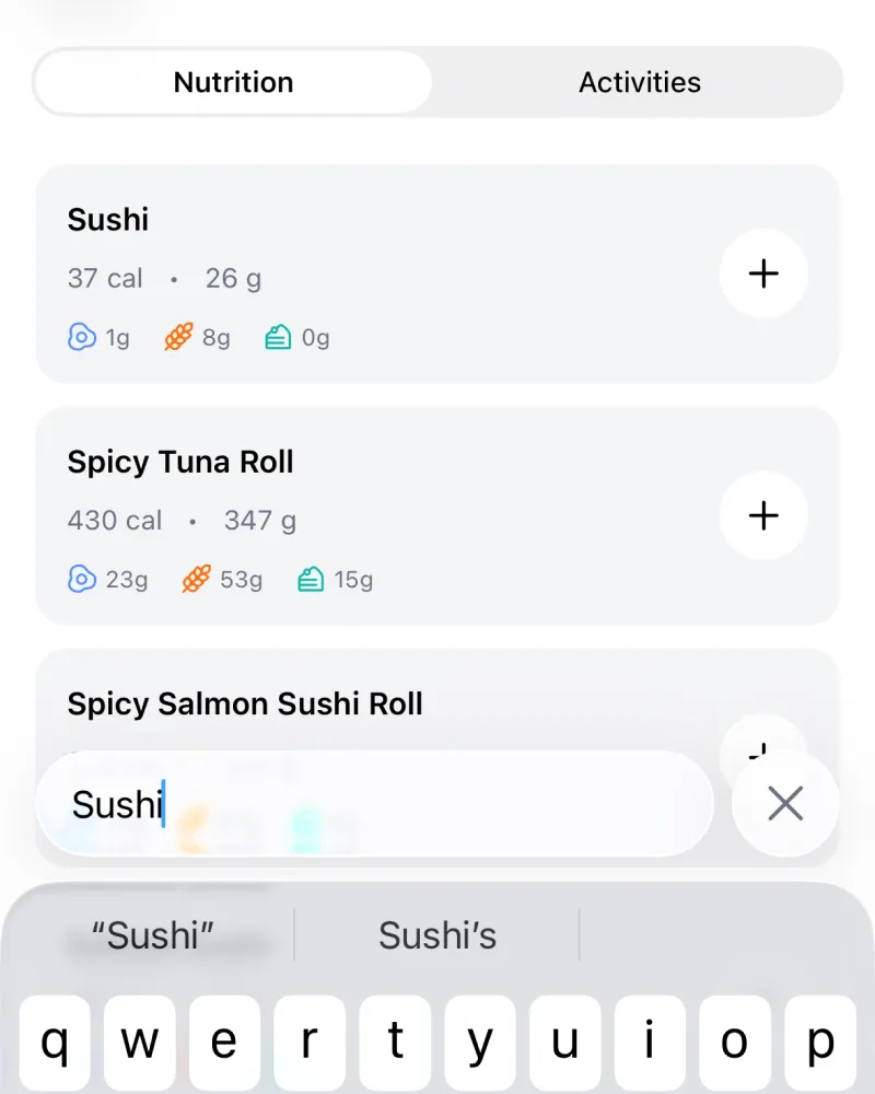 Food Database Search